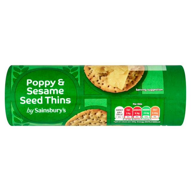 Sainsbury's Poppy & Sesame Biscuit, 150g