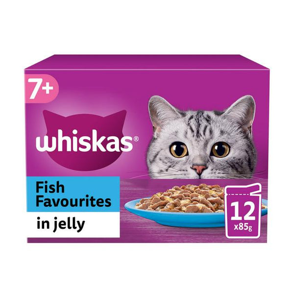 Whiskas 7+ Fish Selection in Jelly, 12x85g