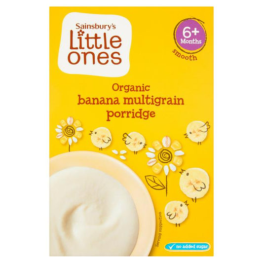 Sainsbury's Little Ones Organic Banana Multigrain Baby Porridge 6+ Months 120g