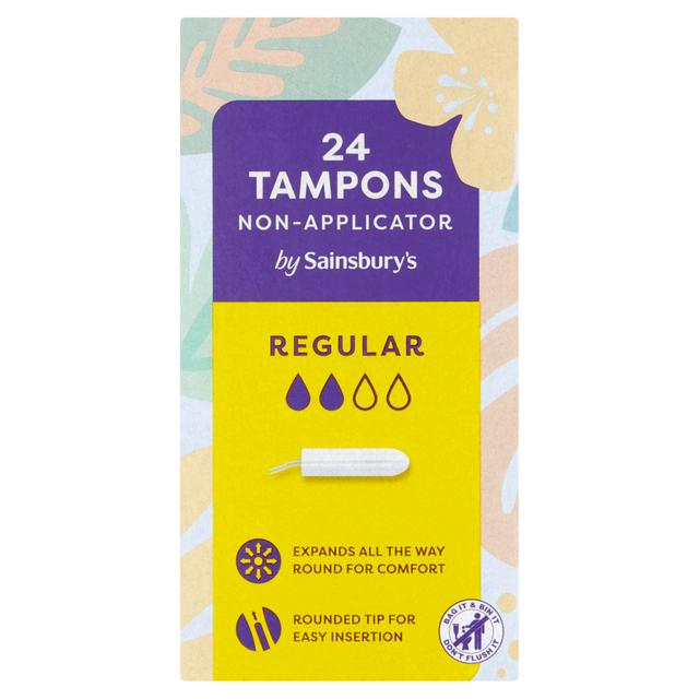 Sainsbury's 24 Non Applicator Regular Tampons
