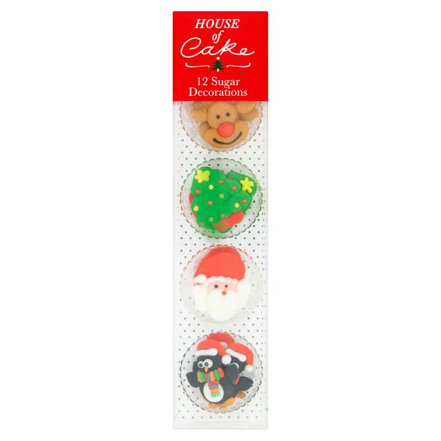 House of Cake 12 x Christmas Sugar Decorations