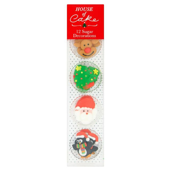 House of Cake 12 x Christmas Sugar Decorations