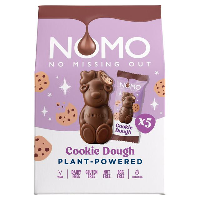 NOMO 5 x 53g Mini Cookie Dough Reindeers Chocolate