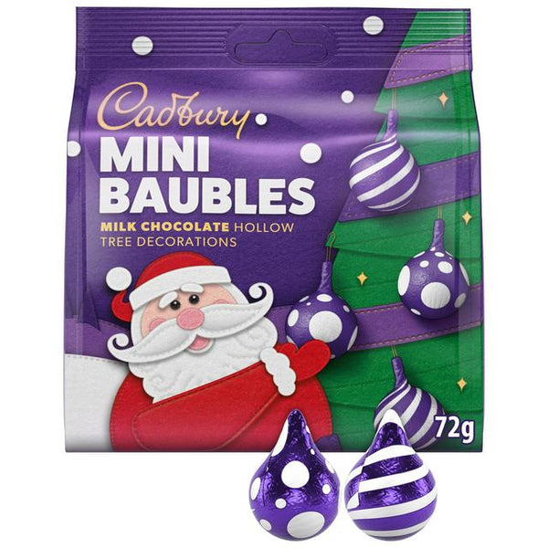 Cadbury Mini Baubles 72g Chocolate Tree Bauble Decorations Bag