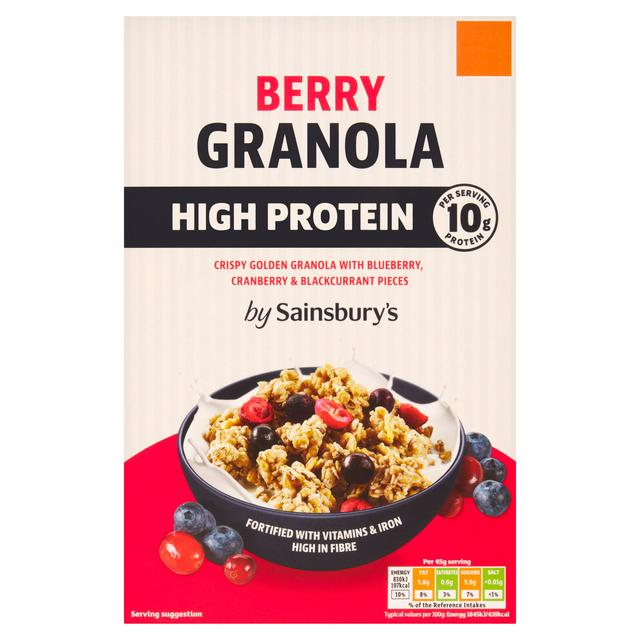 Sainsbury's High Protein Berry Granola, 375g