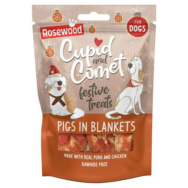 Rosewood Cupid & Comet 320g Pigs in Blankets Festive Dry Dog Food