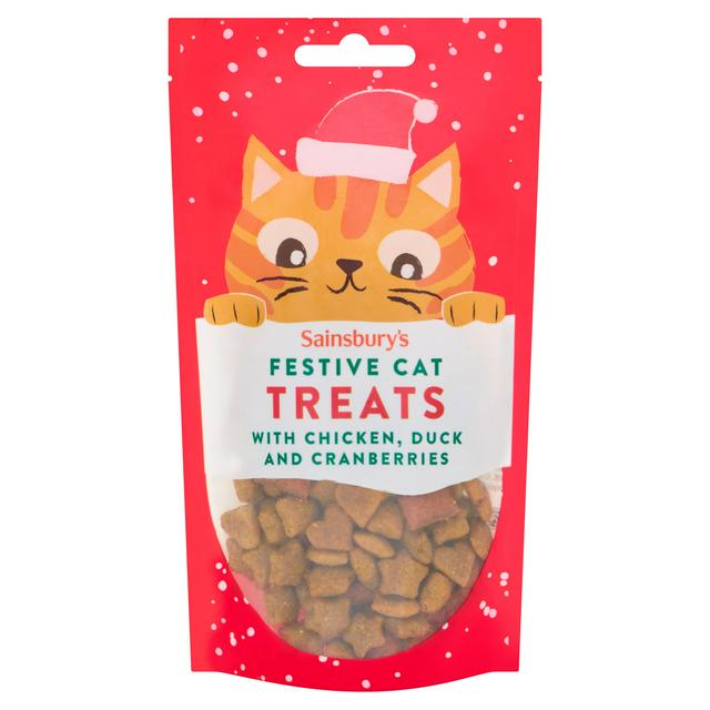 Sainsbury's 65g Chicken Duck & Cranberry Festive Cat Treats