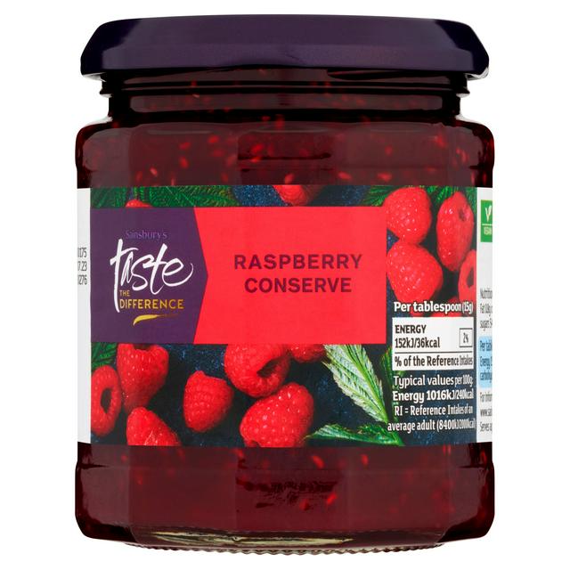 Sainsbury's Taste the Difference Raspberry Conserve, 340g