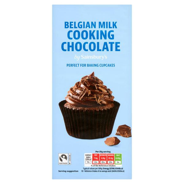 Sainsbury's Belgian Cooking Milk Chocolate, 200g