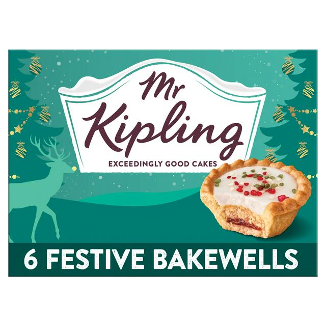 Mr Kipling 6 x Festive Bakewells Christmas Tarts
