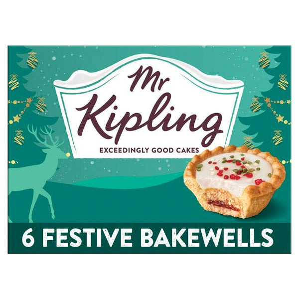Mr Kipling 6 x Festive Bakewells Christmas Tarts