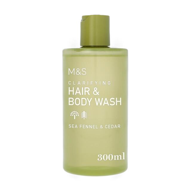 M&S Clarifying Hair & Body Wash - Sea Fennel & Cedar, 300ml