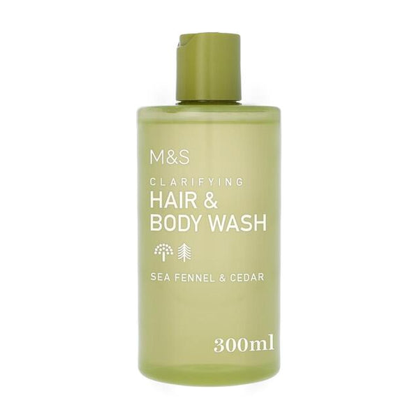 M&S Clarifying Hair & Body Wash - Sea Fennel & Cedar, 300ml