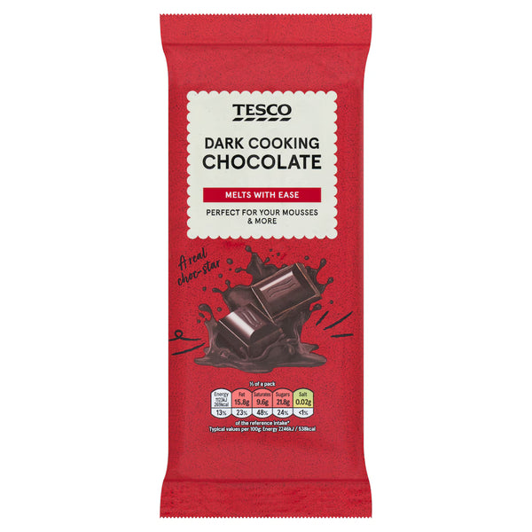 Tesco Dark Cooking Chocolate, 150g