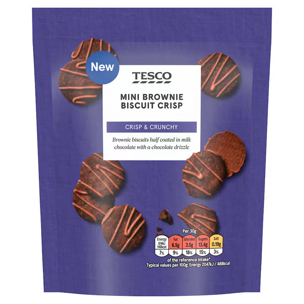 Tesco Mini Brownie Biscuit Crisp, 90g