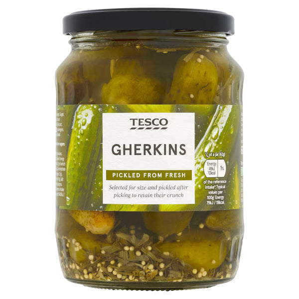 Tesco Whole Pickled Gherkins, 680g