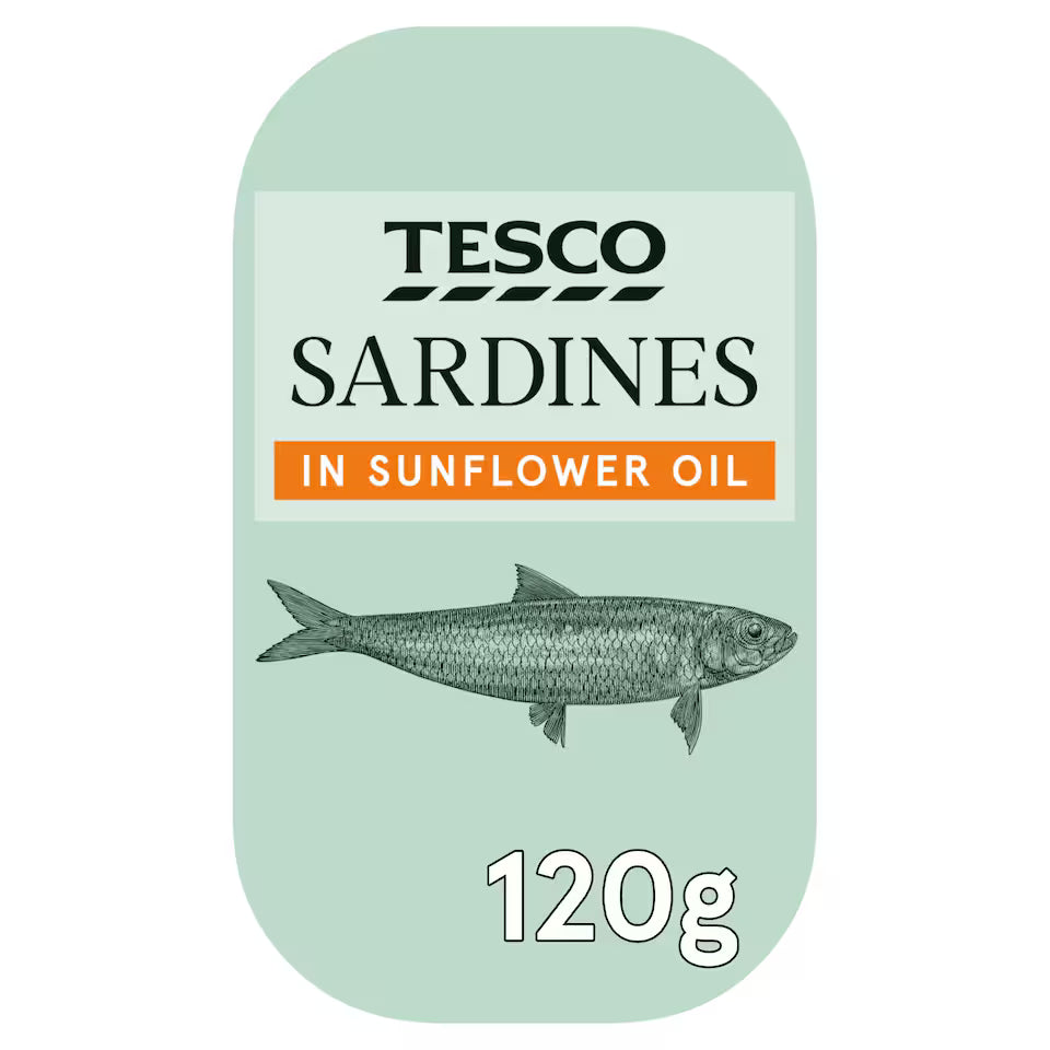 Tesco Sardines In Sunflower Oil, 120g