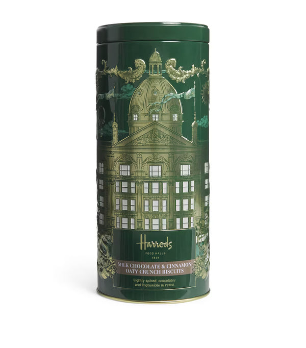 Harrods Milk Chocolate and Cinnamon Oaty Crunch Biscuit Tin (200g)