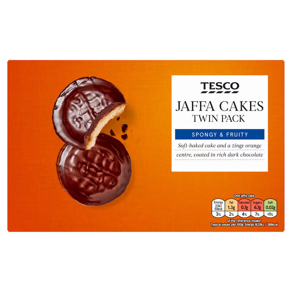 Tesco Orange Jaffa Cake Spongy & Fruity twin pack 2x150g