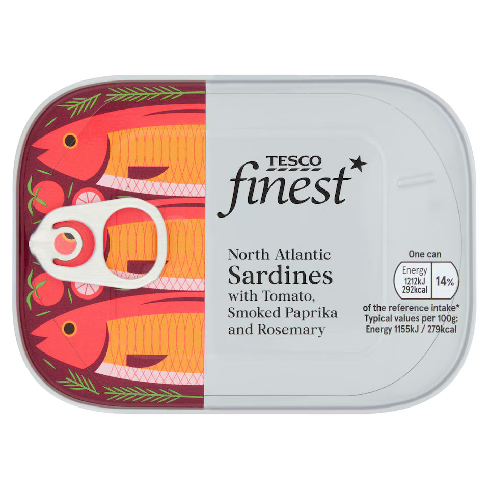 Tesco Finest Sardines In Paprika & Tomato Sauce, 105g