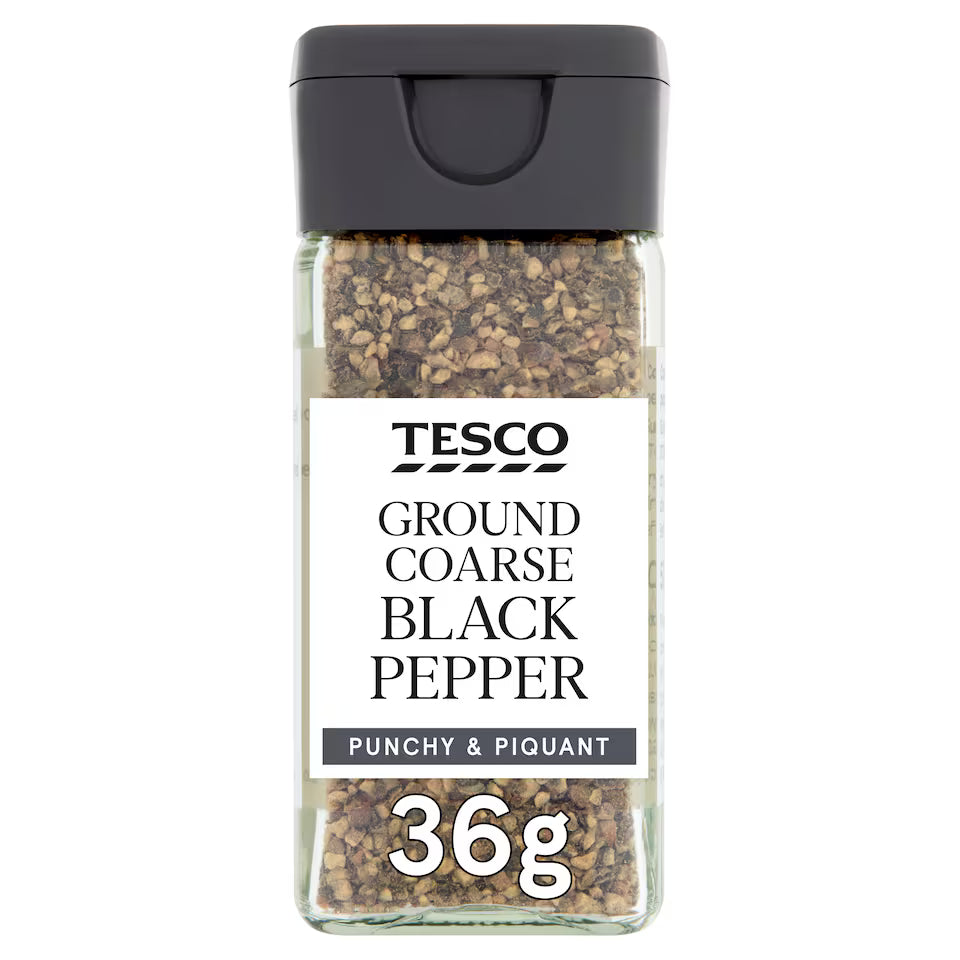 Tesco Coarse Black Pepper, 50g