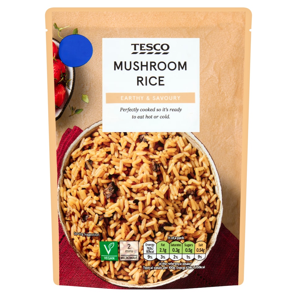 Tesco Mushroom Rice, 250g