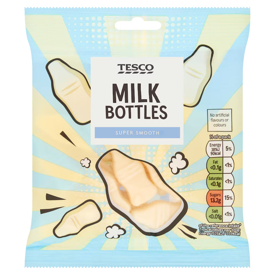 Tesco Milk Bottles, 75g