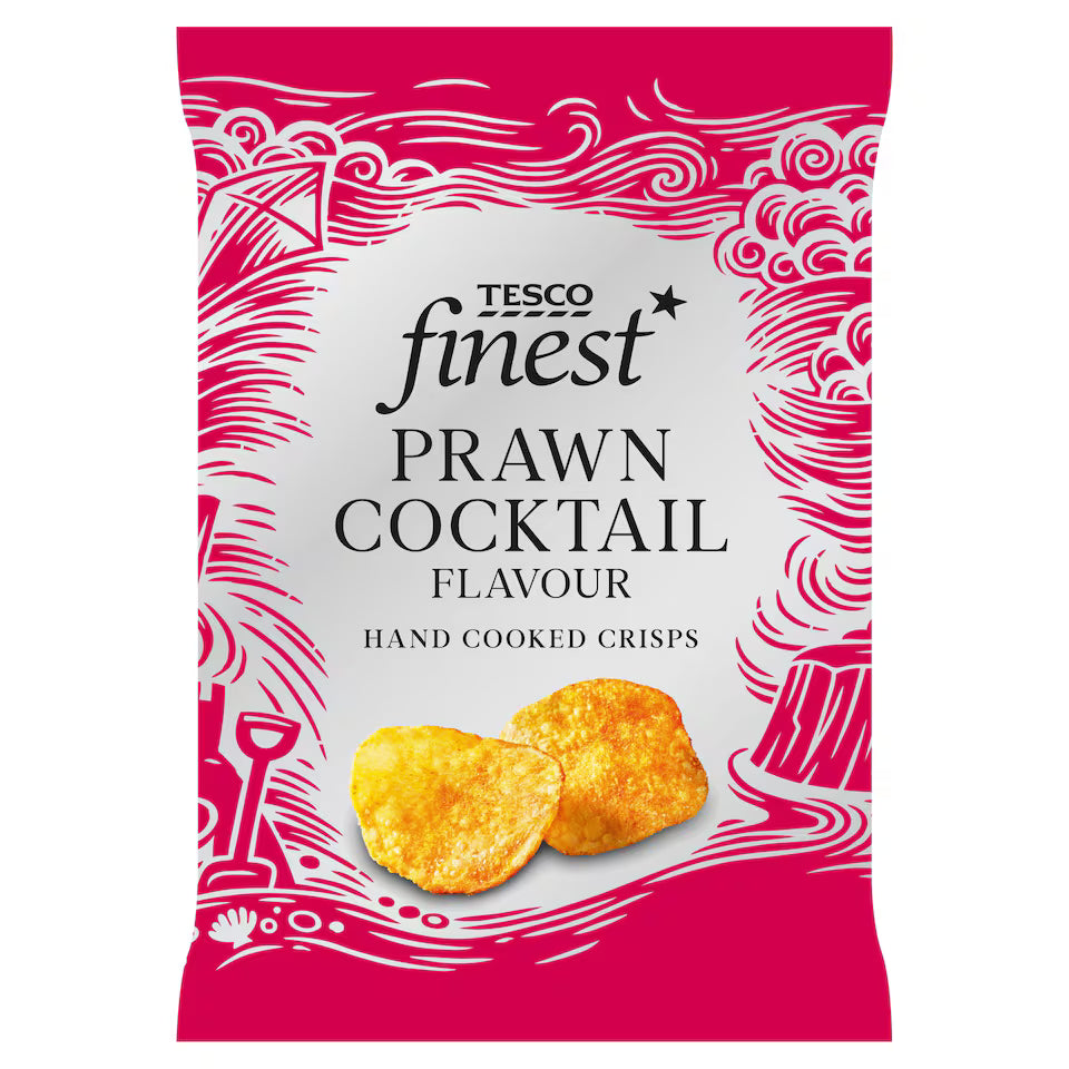 Tesco Finest Prawn Cocktail Handcooked Crisps, 150g