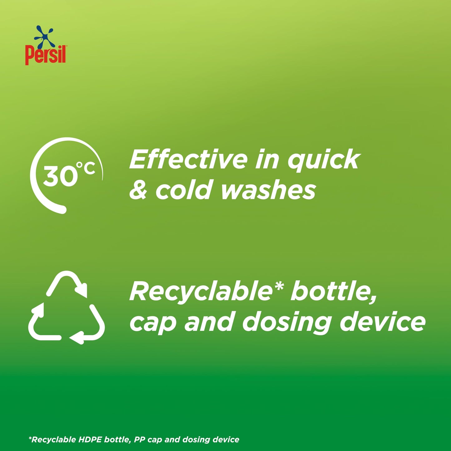 Persil Bio Laundry Washing Liquid Detergent 1st time removal of tough stains outstanding stain removal in quick & cold washes 95 washes (2.565 L)