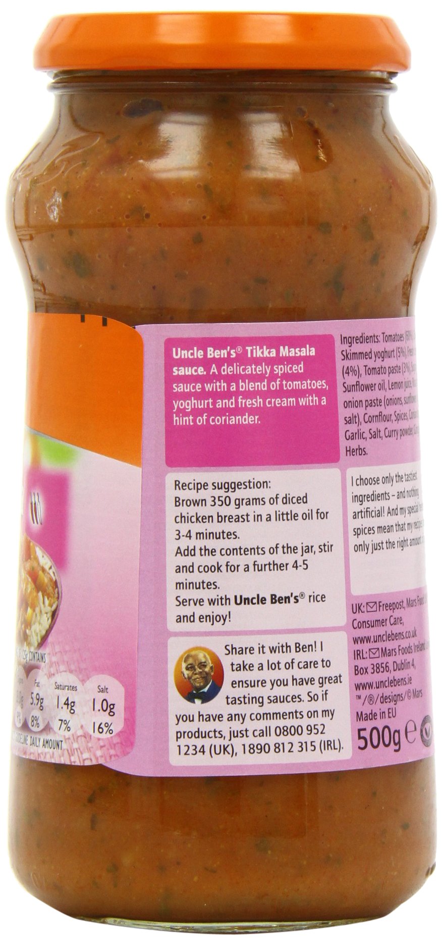 Uncle Bens Indian Tikka Masala Sauce 500 g
