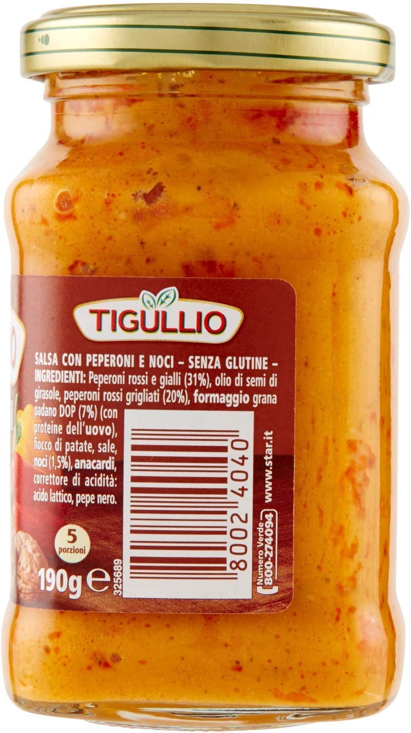 Star Tigullio GranPesto Pesto Peppers, Walnuts & Paprika Pasta Sauce 190g