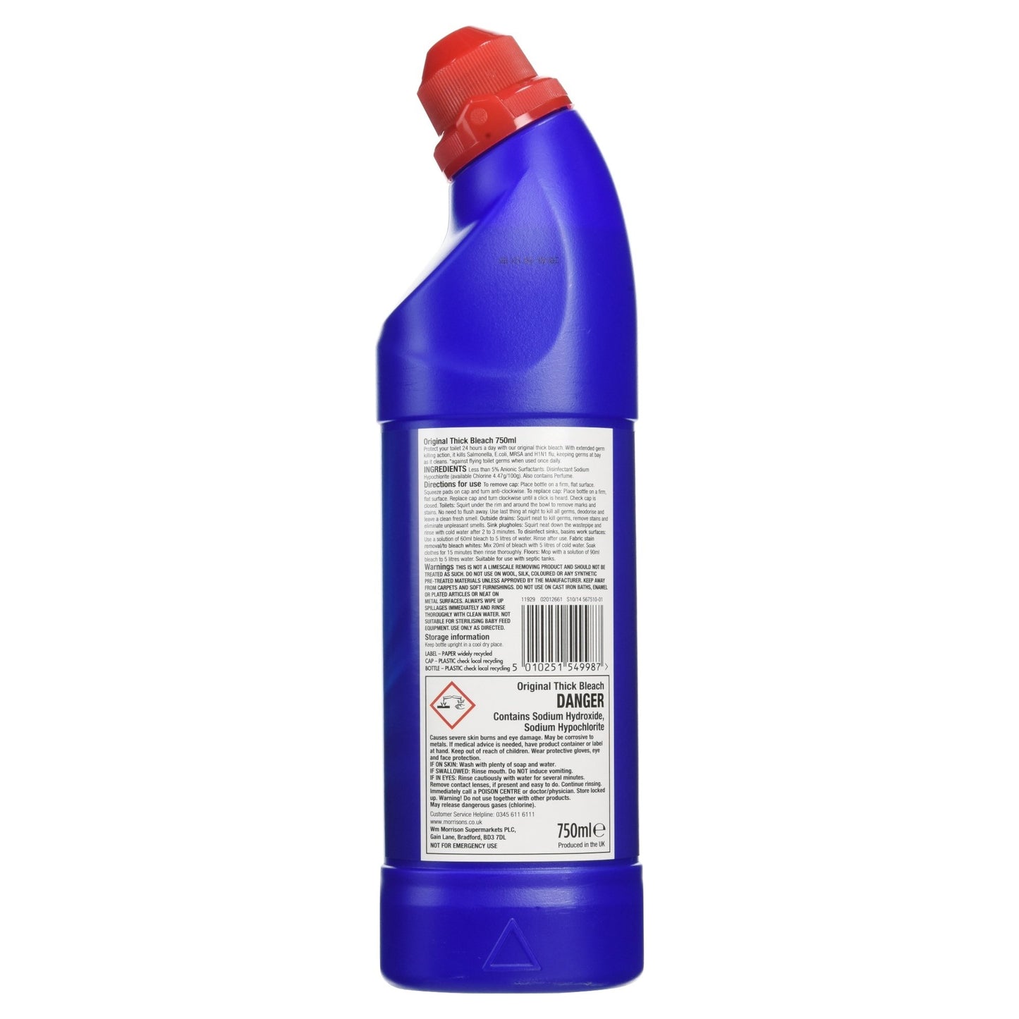 Morrisons Original Thick Bleach, 750ml