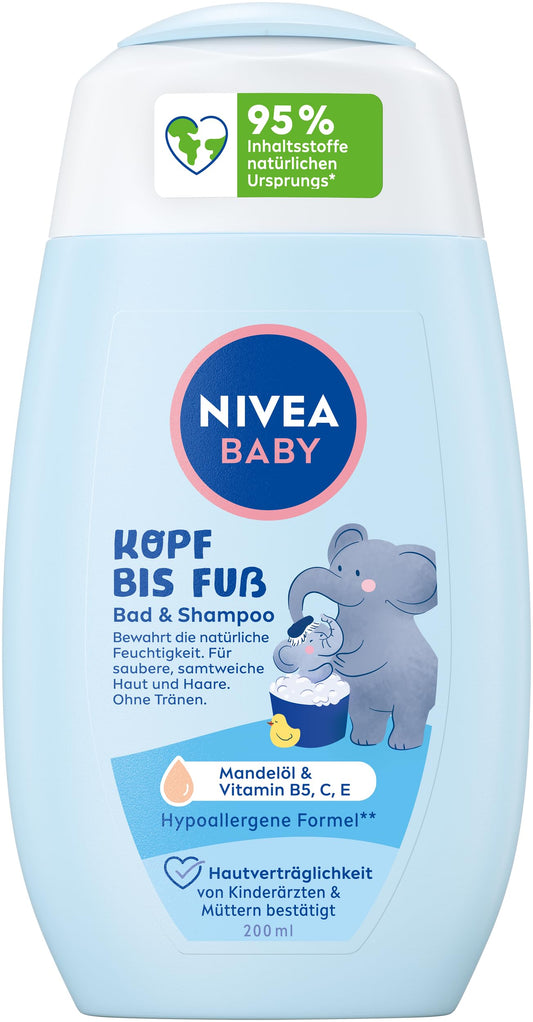 NIVEA Baby Head to Foot Bath & Shampoo 200 ml
