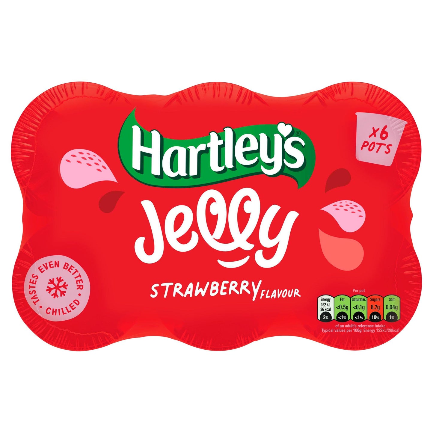Hartley's Strawberry Flavour Jelly 6 x 125g (750g)
