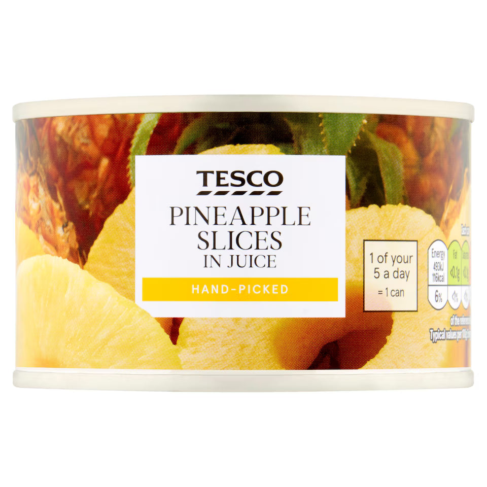 Tesco Pineapple Slices In Juice, 227g