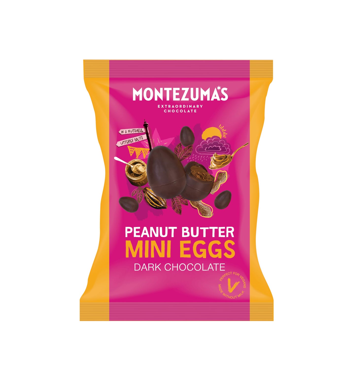 Montezuma's Chocolates Dark Chocolate Peanut Butter Easter Mini Eggs 120g