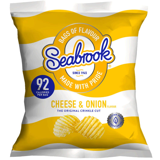Seabrook Cheese & Onion Crisps - 50x18g