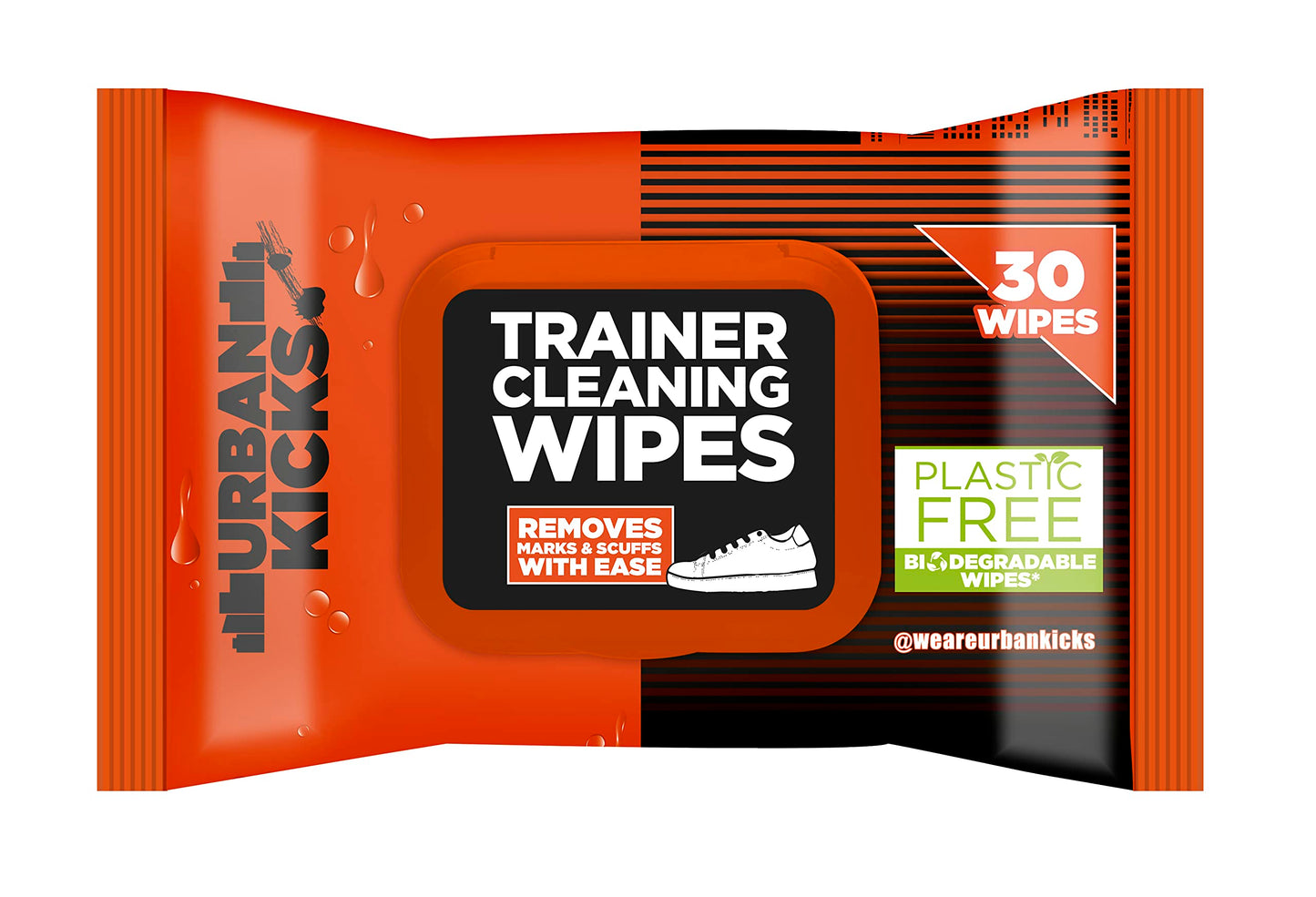 Urban Kicks Plastic Free Wipe For Trainers, Clean & Protect Wipes 30Pk
