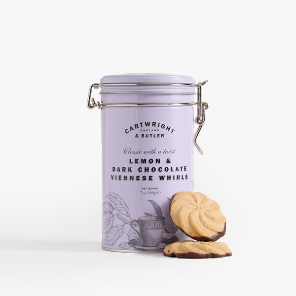 Cartwright & Butler Lemon and Dark Chocolate Viennese Whirl biscuits 200g
