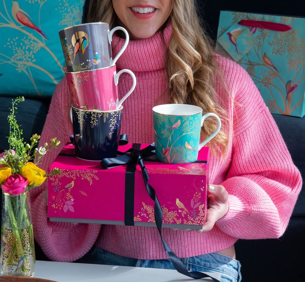 Sara Miller London Chelsea Mugs Assorted Set of 4, Elegant and Sophisticated, The Perfect Blend of Style and Quality