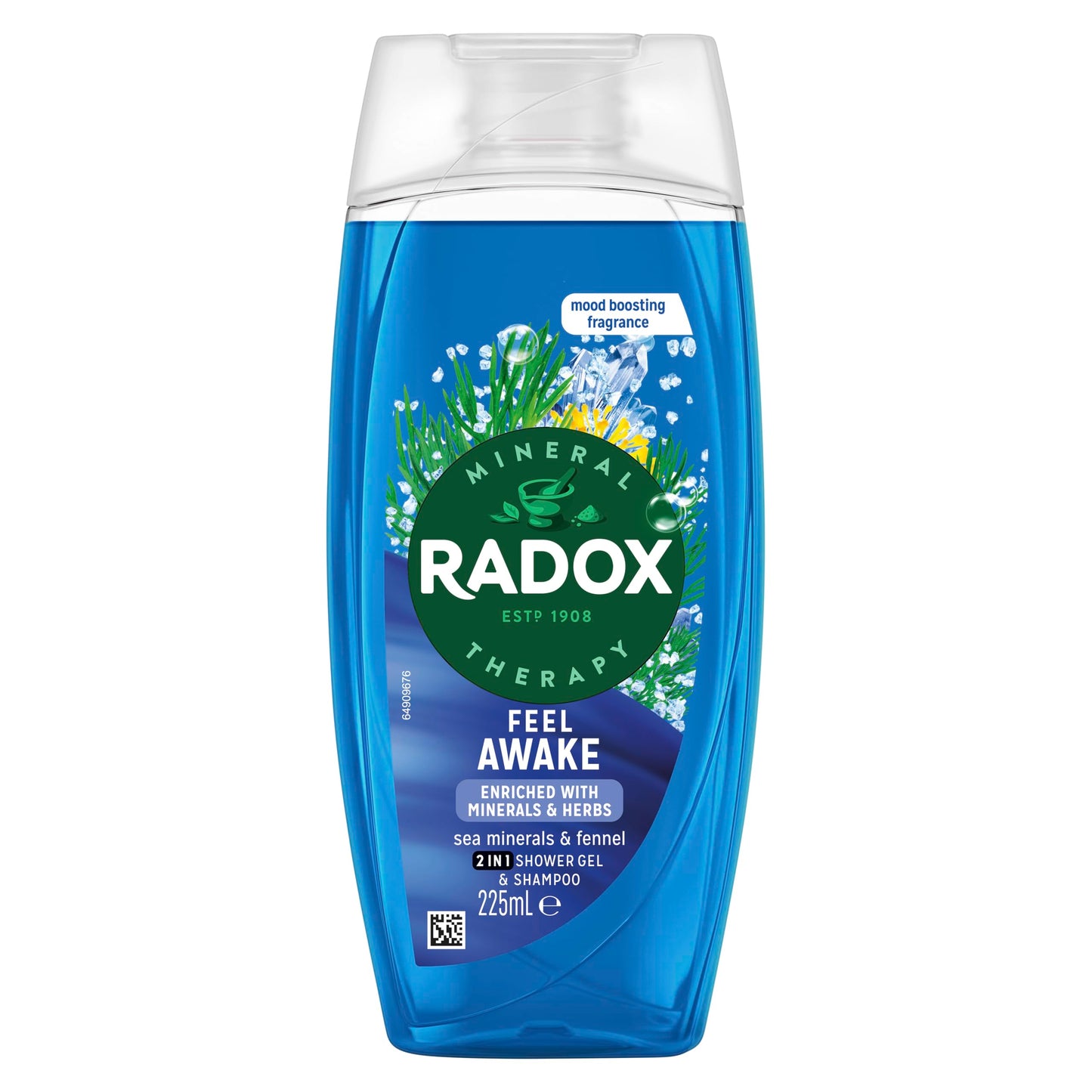 Radox Mineral Therapy Feel Awake 2-in-1 Shower Gel & Shampoo 225 ml