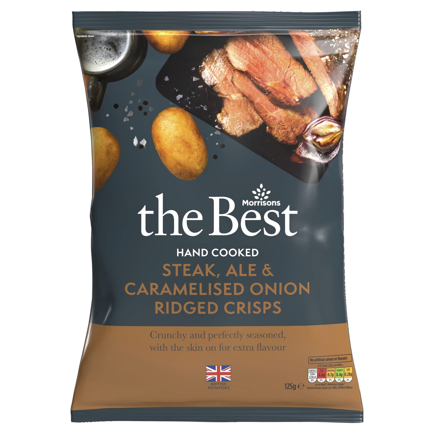 Morrisons The Best Beef Ale & Roasted Onion Crisps 125g