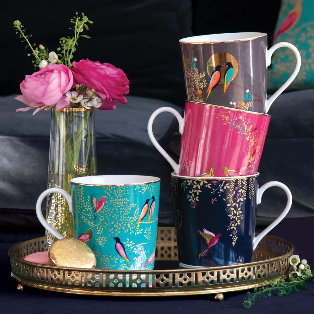 Sara Miller London Chelsea Mugs Assorted Set of 4, Elegant and Sophisticated, The Perfect Blend of Style and Quality
