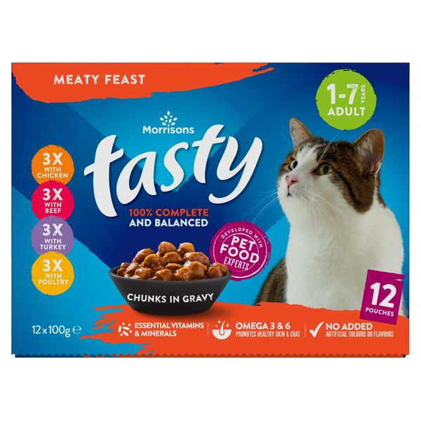 Morrisons Complete Meat Selection In Gravy Pouches, 12x100g