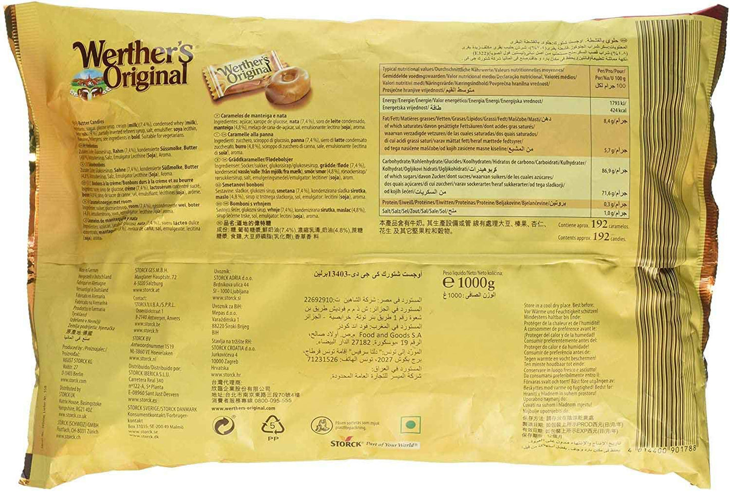 Werthers Originals (singularly Wrapped) 1 Kilo Bag