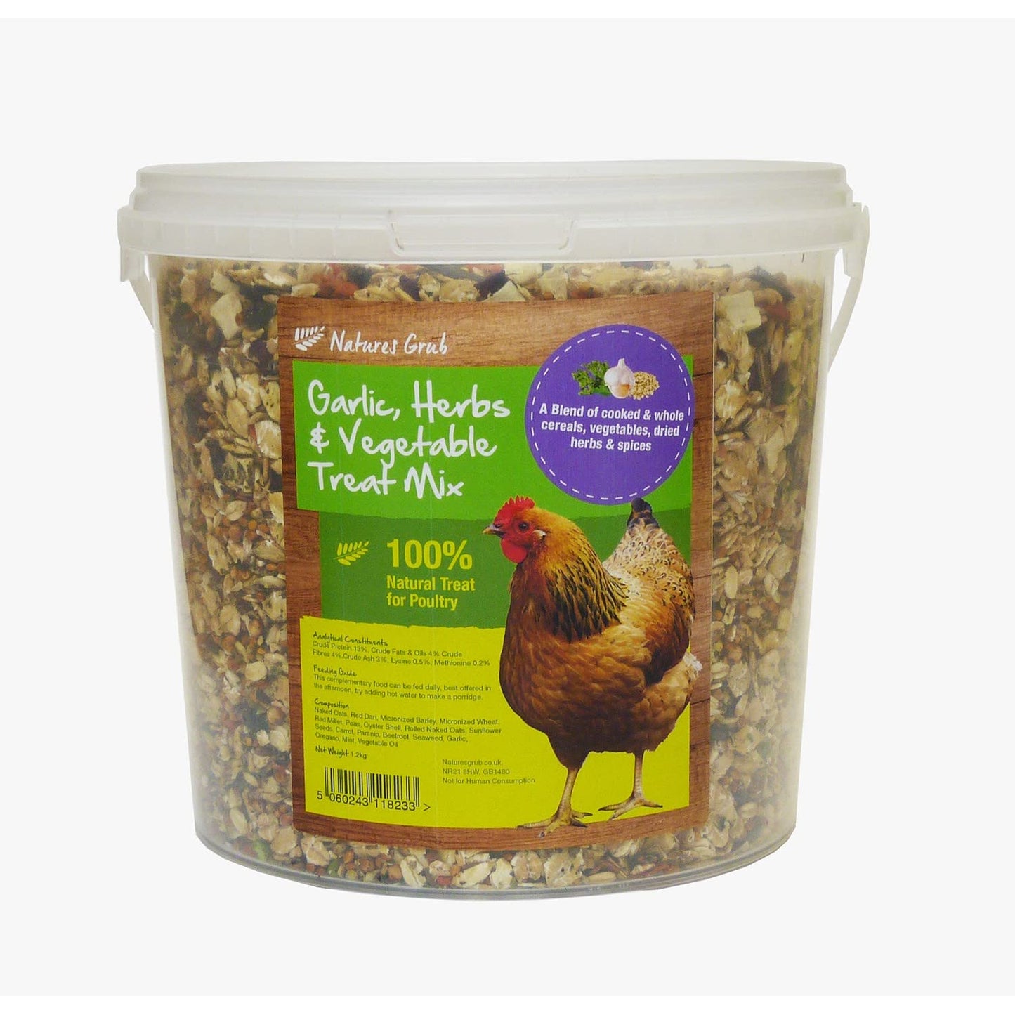 Natures Grub Garlic, Herbs and Vegetable Treat Mix 600 g