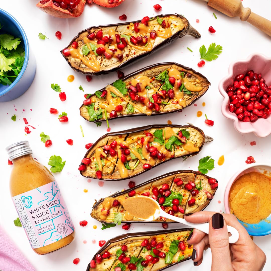 White Miso Sauce for Cooking & Seasoning | Non-GMO & No Added Sugar | No Palm Oil | Gluten-Free, Nut-Free, Vegan | 200ml x 6 Recycled Glass Bottles | NOJŌ White Miso Sauce