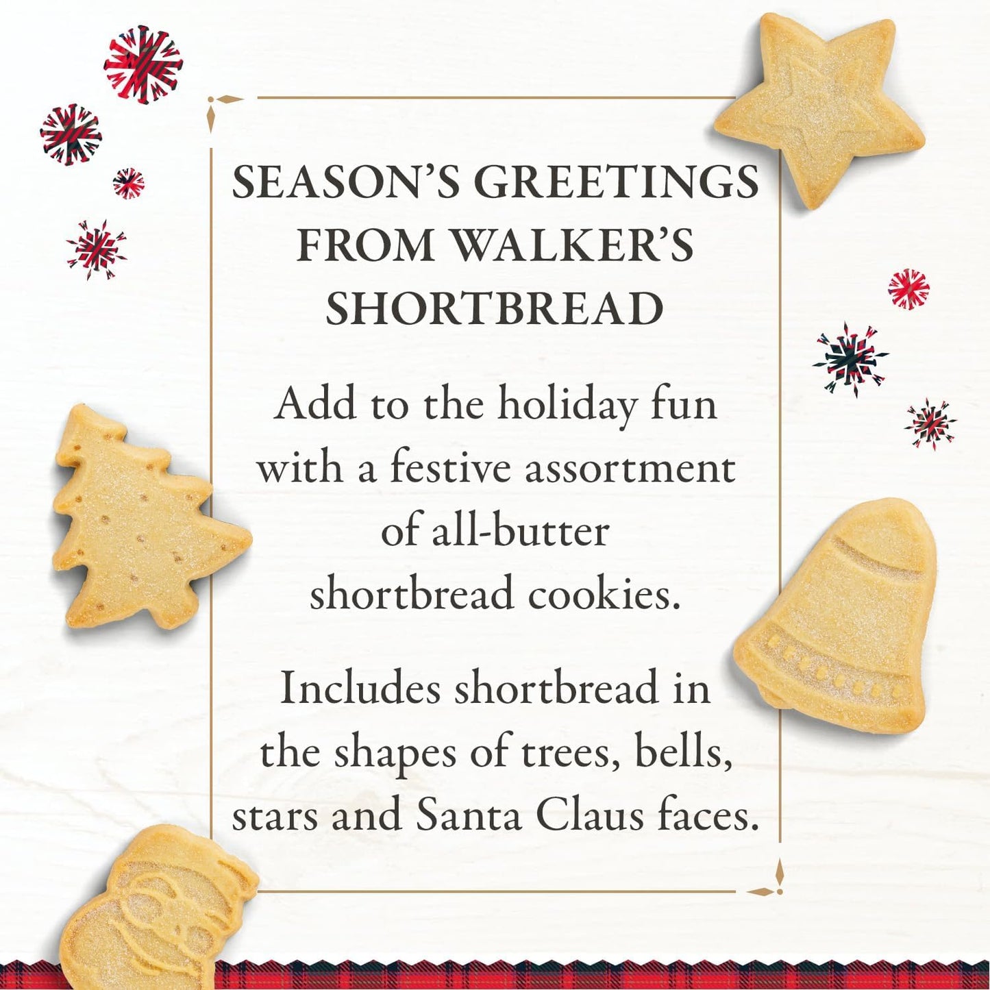 Walker's 12 Shortbread Festive Shapes 175g