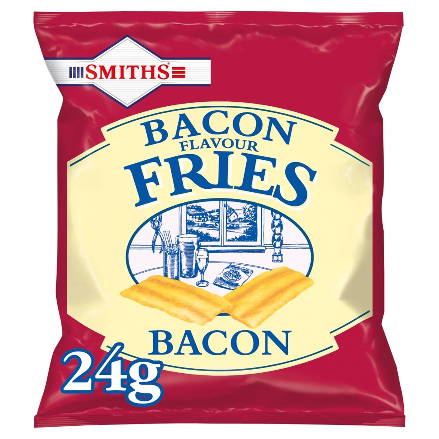 Smiths Savoury Snacks Bundle Scampi Fries 12 x 27g and Bacon Fries 12 x 24g Mixed Selection Pack (24 Bags Total)