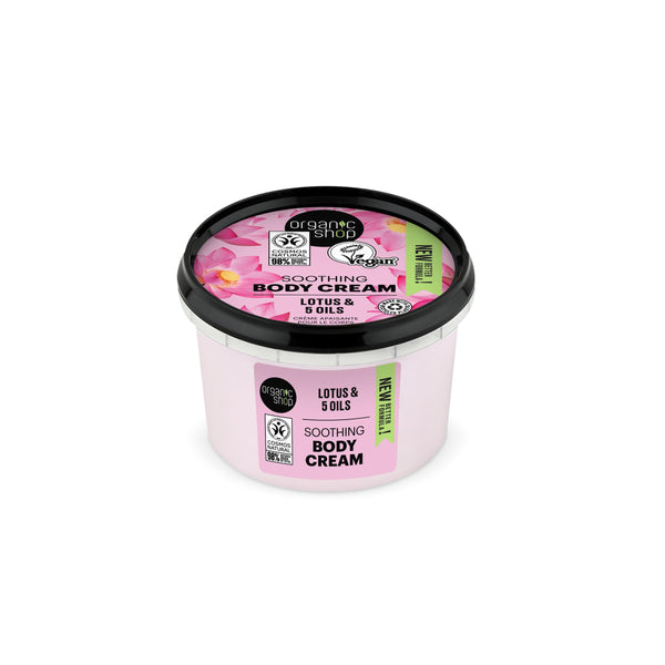 Organic Shop Indian Lotus and 5 Oils Body Cream, 250 ml